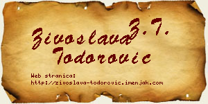 Živoslava Todorović vizit kartica
